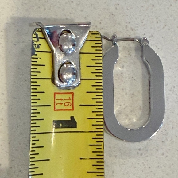 Karl Lagerfeld Silver Hoop Earrings - Picture 3 of 3